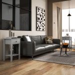 End Tables Set of 2, Side Tables with Drawer and Bottom Shelf, 2-tier Nightstand for Bedroom, Living Room, Grey