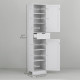 Freestanding Bathroom Cabinet with Drawer and 2 Doors, Tall Bathroom Cupboard for Kitchen, Study, Living Room