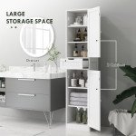 Freestanding Bathroom Cabinet with Drawer and 2 Doors, Tall Bathroom Cupboard for Kitchen, Study, Living Room