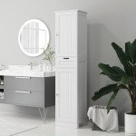 Freestanding Bathroom Cabinet with Drawer and 2 Doors, Tall Bathroom Cupboard for Kitchen, Study, Living Room