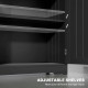 Bathroom Cabinet, Bathroom Storage Cabinet with 2 Drawers, Adjustable Shelf for Living Room, Entryway, Black