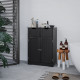 Bathroom Cabinet, Bathroom Storage Cabinet with 2 Drawers, Adjustable Shelf for Living Room, Entryway, Black