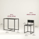Dining Table Set, Industrial Dining Set for 2, Kitchen Table and Chairs for Small Space, Dining Room Table with Chairs