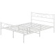 Metal Queen Platform Bed Frame with Headboard, Steel Slat Support, Underbed Storage, No Box Spring Needed, Easy Assembly