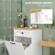 Laundry Cabinet with Removable Basket and Drawer, Tilt-Out Laundry Hamper for Bathroom, Living Room, White