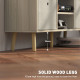 Modern TV Stand Cabinet with Foldable Drawers and Shelves for Living Room, Bedroom, Natural