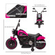 6V Kids’ Ride-On Motorcycle with Training Wheels, Foot Pedal, Headlight, Music, Forward/Reverse, Single-Button Start, Pink