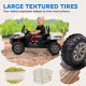 12V Kids Ride-On Excavator Car with Electric Bucket, Two Seats, Remote Control, Spring Suspension, Horn, Built-In Music, White