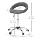 Modern Hydraulic Moon Salon Stool Rolling Swivel Chair Massage Spa Tattoo Pub Bar Stool, Grey