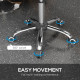 Modern Hydraulic Moon Salon Stool Rolling Swivel Chair Massage Spa Tattoo Pub Bar Stool, Grey