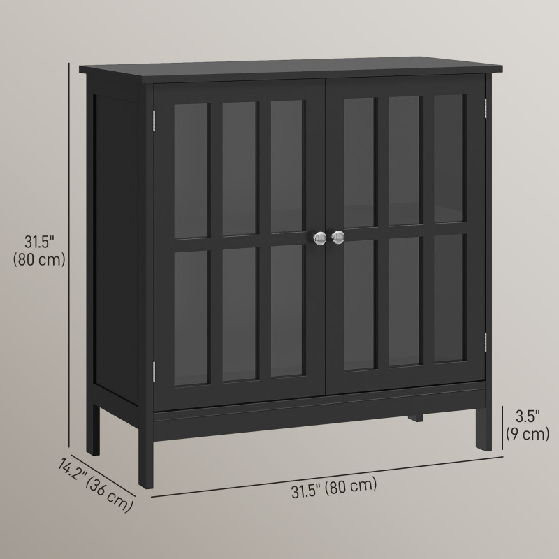 Kitchen Buffet Cabinet with 2 Doors, Modern Sideboard for Dining Room, Hallway, Living Room, Black