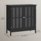 Kitchen Buffet Cabinet with 2 Doors, Modern Sideboard for Dining Room, Hallway, Living Room, Black