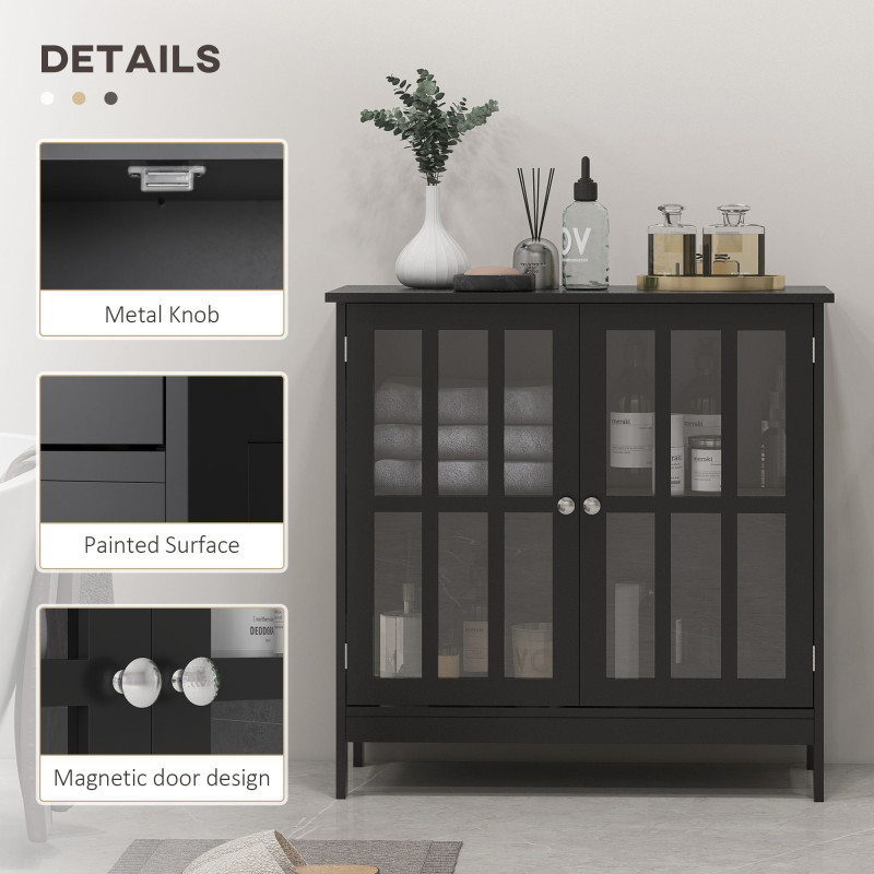 Kitchen Buffet Cabinet with 2 Doors, Modern Sideboard for Dining Room, Hallway, Living Room, Black
