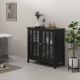 Kitchen Buffet Cabinet with 2 Doors, Modern Sideboard for Dining Room, Hallway, Living Room, Black
