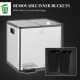 Dual Garbage Bin, Soft-Close Trash Can with Foot Pedal, 2 x 15 Liter Garbage Can with Removable Inner Buckets, Silver