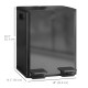Dual Garbage Bin, Soft-Close Trash Can with Foot Pedal, 2 x 20 Liter Garbage Can with Removable Inner Buckets, Black