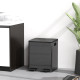Dual Garbage Bin, Soft-Close Trash Can with Foot Pedal, 2 x 20 Liter Garbage Can with Removable Inner Buckets, Black