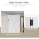 3-panel Wall Partition Farmhouse Room Separator with Foldable Design Wooden Frame 5.6FT, White