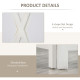 3-panel Wall Partition Farmhouse Room Separator with Foldable Design Wooden Frame 5.6FT, White