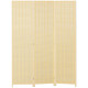 Woven Bamboo Room Divider, 3 Panel Folding Indoor Privacy Screens for Home Office, Natural Wood