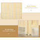 Woven Bamboo Room Divider, 3 Panel Folding Indoor Privacy Screens for Home Office, Natural Wood