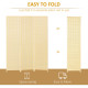 Woven Bamboo Room Divider, 3 Panel Folding Indoor Privacy Screens for Home Office, Natural Wood