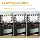 Vanity Table, Makeup Dressing Table with LED Lighting Mirror, Drawers, for Bedroom, Black