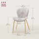 Dining Chairs Set of 4, Modern Accent Chair with Cushioned Backrest, Upholstery for Living Room, Cream White