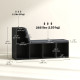 Multi-Purpose Bookshelf with 5 Cubes, 5-Cubby Bookcase with Cushioned Reading Nook and Storage Shelves, Distressed Black