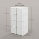 Portable Wardrobe, Foldable Clothes Storage Organzier with 8 Compartments, Magnet Doors, White