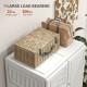 Portable Wardrobe, Foldable Clothes Storage Organzier with 8 Compartments, Magnet Doors, White