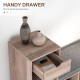 Upholstered Shoe Storage Bench w/ Seat, Entrance Bench w/ Drawer and 6 Open Shelves for Hallway, Grey
