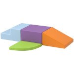 Qaba 4 Pieces Soft Play Foam Play Set for Climbing, Crawling, Multicolour