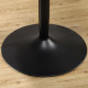 Modern Kitchen Table for 2 People, Round Dining Table with Steel Base for Living Room, Dining Room, White Marble