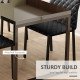 Set of 6 Modern Dining Chairs, Tufted High Back Side Chairs with Upholstered Seat, Steel Legs for Living Room, Black