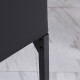 Set of 6 Modern Dining Chairs, Tufted High Back Side Chairs with Upholstered Seat, Steel Legs for Living Room, Black
