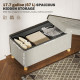 Storage Ottoman Bench, Velvet Upholstered Foldable Ottoman Footrest, Foot Stool with Wood Legs for Living Room, Bedroom