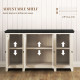 Rustic Sideboard, Buffet Cabinet with Adjustable Shelves for Living Room, Dining Room, Entryway, White Wood Grain