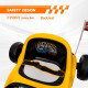 Qaba 6V Electric Go Kart for Aged 3-5 Kids with Music, Light, Horn, Yellow