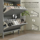 Entryway Shoe Storage Small Modern Flip-Flop Shoe Cabinet with 3 Flip Drawers Adjustable Shelves for 24 Pairs of Shoes, Grey