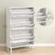 Narrow Shoe Storage Cabinet, 3 Flip Drawers, Adjustable Shelves, 24 Pairs Capacity, White
