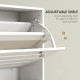 Narrow Shoe Storage Cabinet, 3 Flip Drawers, Adjustable Shelves, 24 Pairs Capacity, White