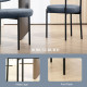2 Pieces Kitchen Chairs, Modern Dining Chairs w/ Berber Fleece Upholstery and Steel Legs for Living Room, Grey