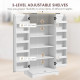 Farmhouse Kitchen Pantry Storage Cabinet, Kitchen Pantry Cabinet with Doors and Adjustable Shelves, Cream White
