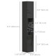 Tall Bathroom Cabinet, High Gloss Storage Cabinet with Doors and Adjustable Shelves, 11.8
