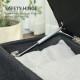 Modern Storage Bench, Ottoman with Storage and Lamb's Wool Upholstery for Living Room, Bedroom, Black