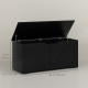 39.4 Inches Storage Chest, Storage Trunk with 2 Safety Hinges for Living Room, Black Wood Grain