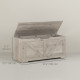 39.4 Inches Storage Chest, Storage Trunk with 2 Safety Hinges for Living Room, Grey Wood Grain