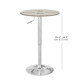 Adjustable Bar Table for 2, Round Pub Table with PE Rattan Top and Steel Base for Home Bar, Small Dining Room, Grey