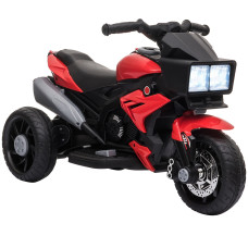 Kids Electric Pedal Motorcycle Ride-On Toy, 6V Battery Powered with Music, Horn & Headlights, Motorbike for Girls and Boys, Red
